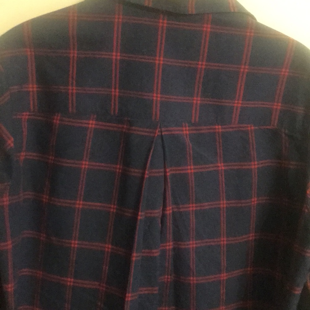 Grayson The Hero Navy And Red Button-Down Long Sl… - image 6